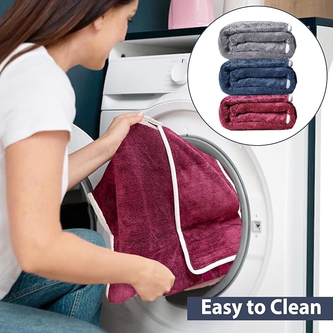 Dog Bathrobe Towel Dog Drying Coat - Super Absorbent Towels Bath Robe for Dogs Large, Soft Adjustable Collar & Belly Strap Fast Drying Coat Pet Cat Bath Robe (Brown, Medium)