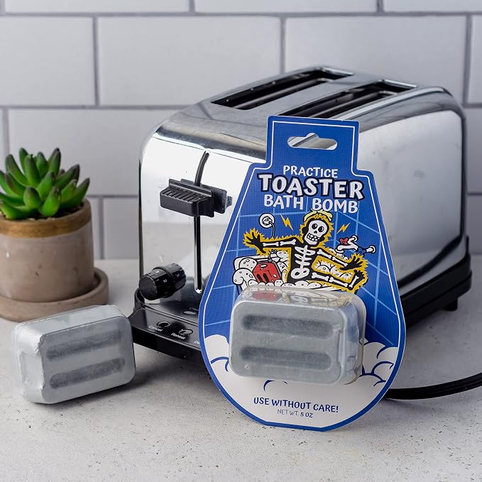 Toaster Bath Bomb – Funny Gag Gift for Adults, Hilarious Office Prank, White Elephant, Secret Santa, Stocking Stuffer for Men, Women, Teens, and Coworkers
