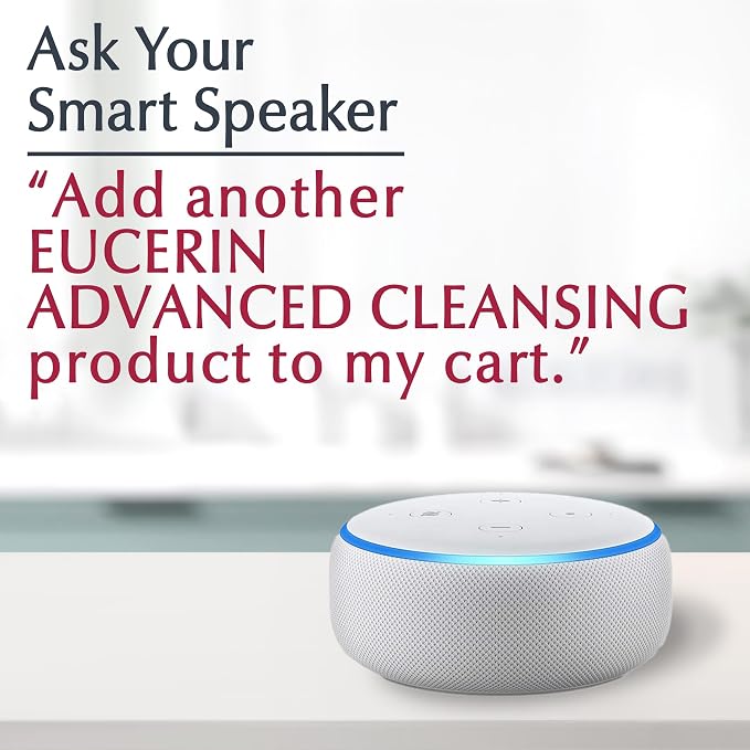 Eucerin Advanced Repair Cleansing Body and Face Cleanser, Gentle Face and Body Wash for Normal to Dry, Sensitive Skin, Soap Free and Unscented, 16.9 FL OZ Bottle