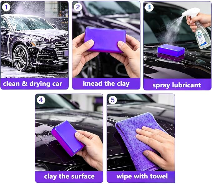 Upgraded 1600GSM Car Drying Towel 3-Pack Kit – 48"x24" Twist Loop Microfiber Towel for SUVs Trucks, Includes Glass Cloth & Interior Wipe – Absorbent Lint-Free Scratch-Free Towels Set