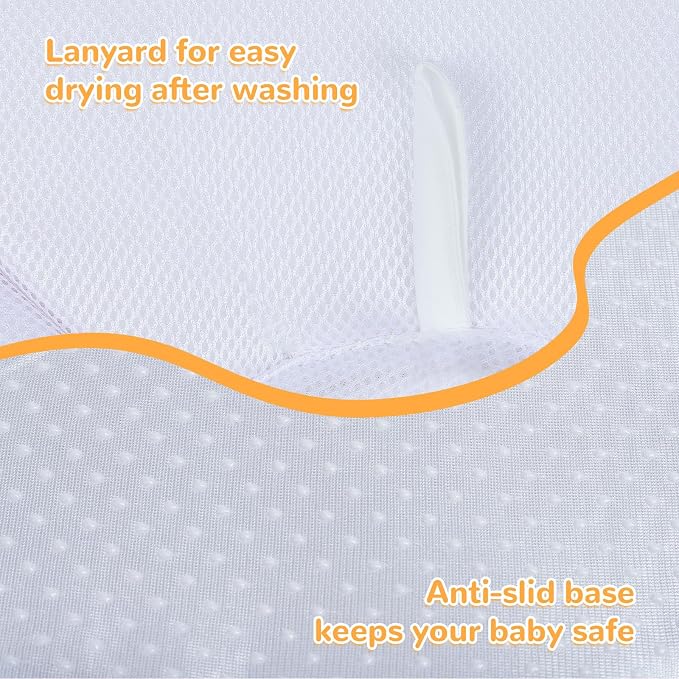 Flower Baby Bath Pad for Infant Bathtub Sink Flower Mat Tub Little Lotus - Petal Soft Supports Lounger Newborn Bathing Insert Seat Baby Essentials, Sunflower