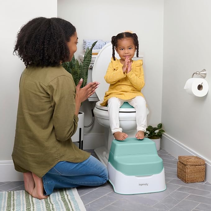Ingenuity Prepare to Potty 3-in-1 System - Potty Training Toilet, Topper, Step Stool, Easy Setup, for Toddlers Ages 18 Months+ (Pack of 2)