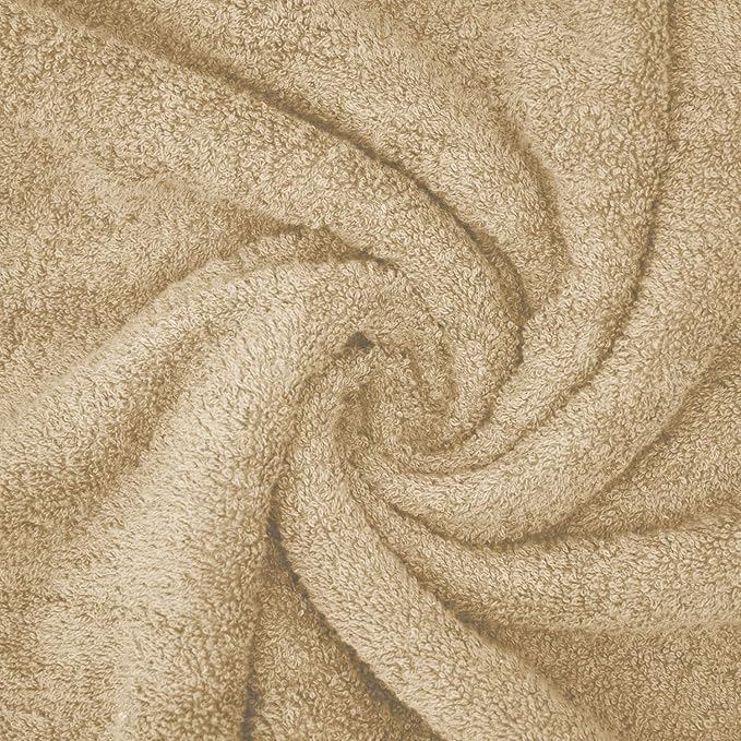 DAN RIVER 2 Pack Bath Sheets Extra Large 35x70, Large Bath Towels for Adults, XL Oversized Heavy Duty Towel Set, 600 GSM 100% Ring Spun Cotton, Soft Quick Dry, Tan