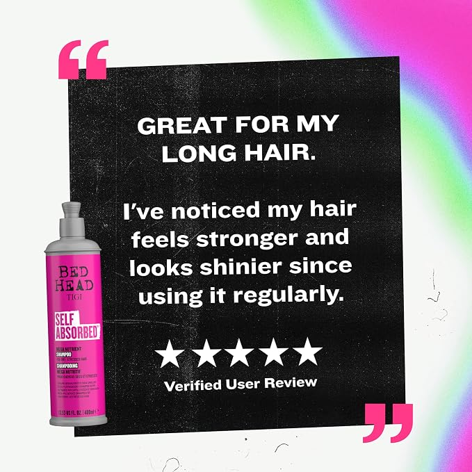 Bed Head by TIGI Self Absorbed Shampoo and Conditioner Set for Dry Hair, Nourishing and Strengthening Frizz Control Hair Care Duo, 25.36 Fl oz, 2 Pack