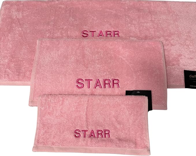 Personalized Towels - Set of 2 Washcloth - 12x12 inc - Customized Turkish Bath Towel - Cotton Towel Set - Organic Cotton Supersoft Absorbent Pink Baby Towel (Pink, Wash Towels - Set of 2)