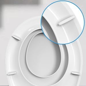 Round Toilet Seat with Toddler Seat, PP Safe Material, 2 in 1 Toilet Seat for Family Built-in Baby Seat Removable, 17 in,Soft Close + Easy Clean(White)