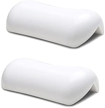 SPA Bath Pillow Non-Slip Bathtub Headrest Soft Waterproof Bath Pillows with Suction Cups Easy to Clean Bathroom Accessories (2pcs)