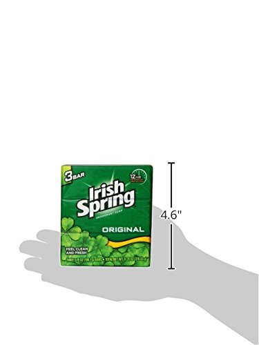 Irish Spring Deodorant Bar Soap, Original, 3.75 oz bars, 3 ea (Pack of 12)