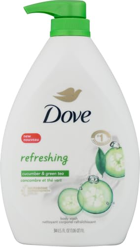 Dove 24hr Lotion Body Wash Refresh Cucumber & Green Tea, 30.6 oz | Hydrating body wash with MicroMoisture and a refreshing spa-inspired scent (Pack of 2)