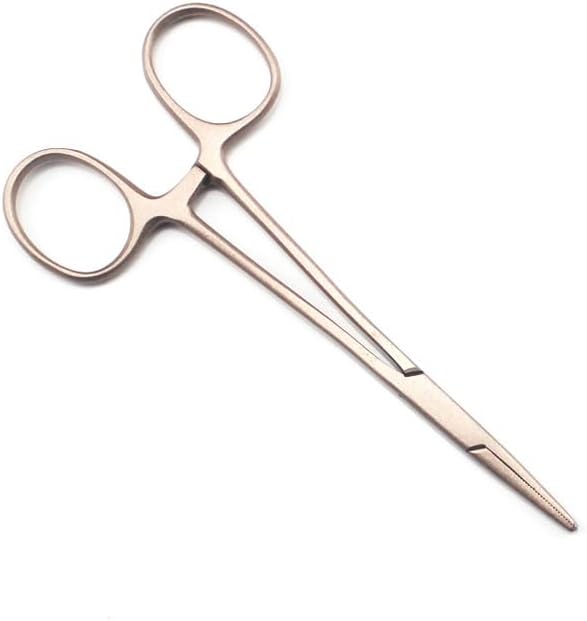 7.0-Inch Dog Grooming Scissors Set Pet Grooming Kit Fishbone Teeth Thinning Shears with Forceps Hairdressing Hair Styling Tool 5 Piece (Champagne)