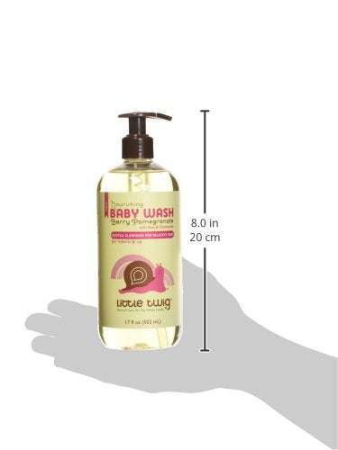 Little Twig 2-in-1 Baby Wash, Hypoallergenic Body Wash with Organic Ingredients, Baby Bath Essentials, Berry Pomegranate, 17 fl. oz.