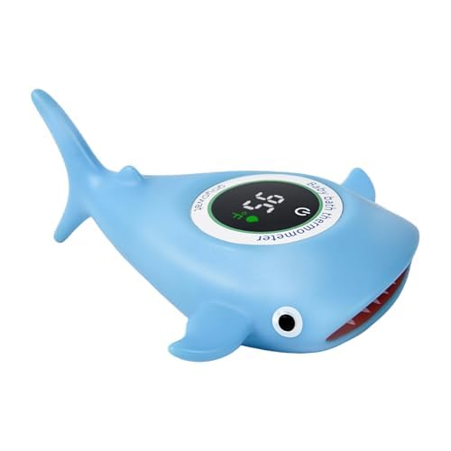 Baby Bath Thermometer, Floating Whale Toy - Baby Bathing Safety Monitor | Cold and Warm Dual Zone Color Code, Real-time Water Temperature Sensor, Detachable Floating Toy, Special Supply for Maternal