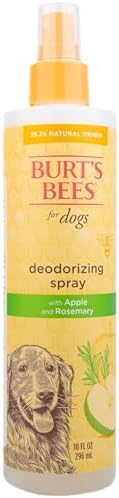 BURT'S BEES FOR PETS Deodorizing Spray for Dogs with Apple and Rosemary, 99.7% Natural Origin, Waterless Dry Dog Shampoo, pH Balanced, No Rinse, 10 Fl Oz, 6 Pack Multi-Pk