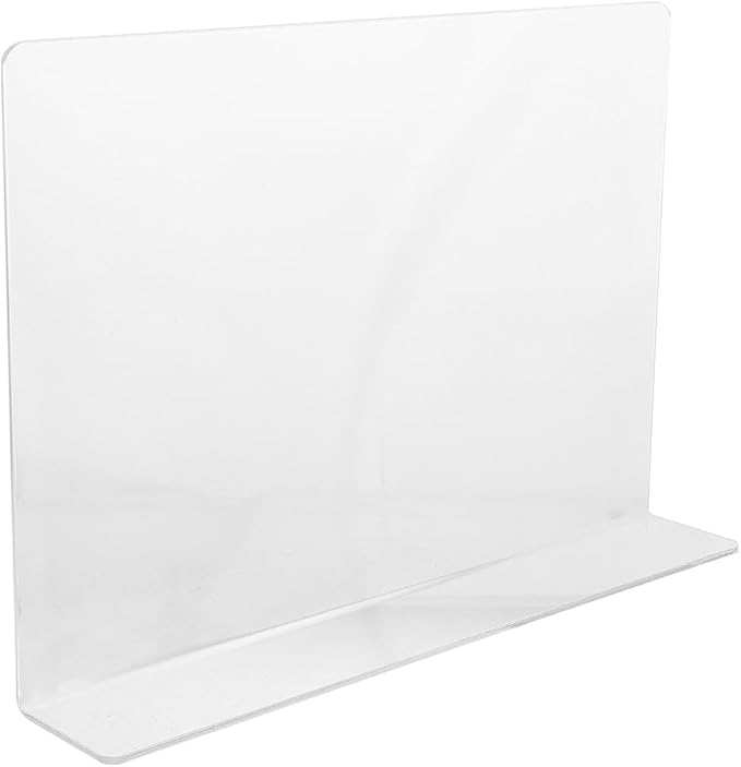 VOSAREA Acrylic Sink Splash Guard, Freestanding Kitchen Splash Panel Barrier Behind Faucet Kitchen Island Sink Backsplash Guard 13.76x8.25in