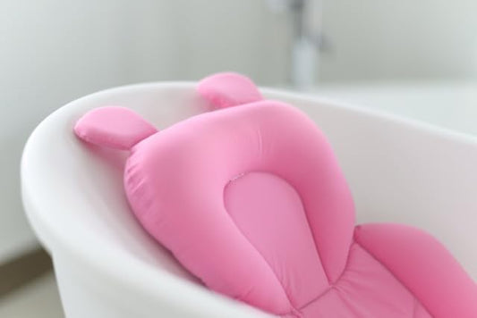 Babu Baby Bath Support Pillow, Ergonomic Design, Quick-Drying Fabric, Available in 5 Colors (Berry Pink), Pillow Only (Bath Sold Seperately)