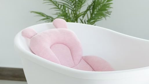 Babu Baby Bath Support Pillow, Ergonomic Design, Quick-Drying Fabric, Available in 5 Colors (Petal Pink), Pillow Only (Bath Sold Seperately)