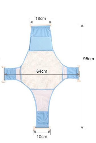 Topwon Baby Bath Seat Non-Slip Newborn Baby Bathtub Seat, Adjustable Versatile, Keep Baby Safe, Blue (A)
