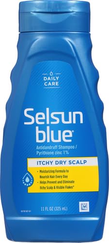 Selsun Blue Shampoo, 11 fl. oz., Itchy Dry Scalp | Anti-Dandruff | Extra-Hydrating Formula | Pyrithione Zinc 1% | Pack of 2