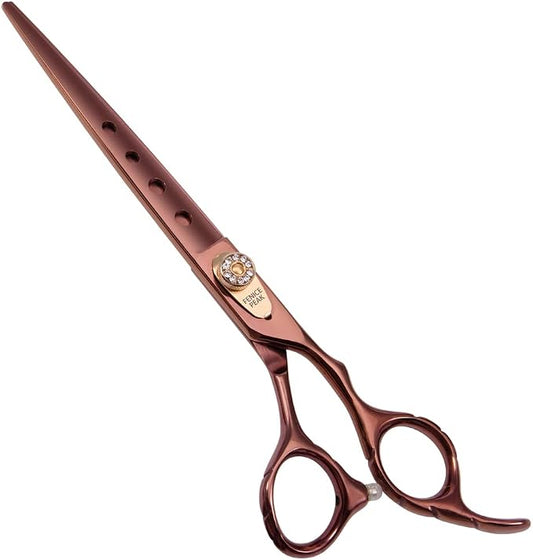 Dog Grooming Scissors Pet Cutting Scissors Professional Dog Scissors for Grooming Shears for Dogs and Cats 440C Japanese Stainless Steel Dog Trimming Shear Edge Scissors(7'')