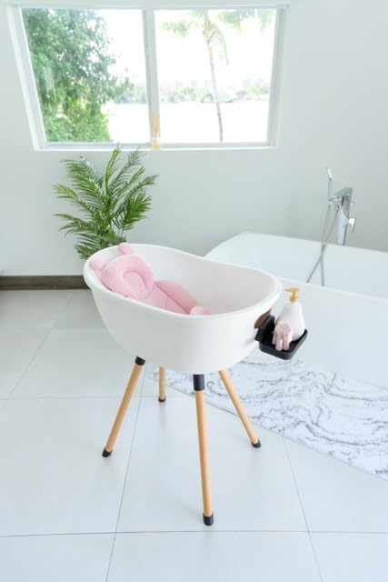 Babu Baby Bath Support Pillow, Ergonomic Design, Quick-Drying Fabric, Available in 5 Colors (Petal Pink), Pillow Only (Bath Sold Seperately)