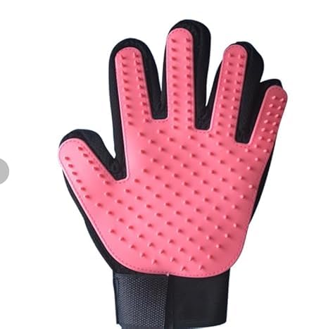 180 Nail Pet Cleaning Supplies Hair Removal Brush Rolled Cat Gloves True Bath Massage Comb Pet Gloves (1 Pair) (Purple)