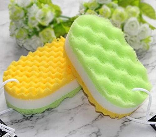 Pack of 3 Exfoliating Foam Sea Sponge Natural Feel Soft Bath Sponge Body Shower Sponges for Women Men (Extra Large Size)