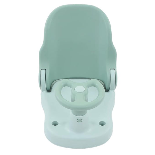 Matybobe Baby Bath Seat Baby Bath Chair Infant Bathtub Seat Slip Safety Shower Chair Adjustable Suction Cups Small Car Shape Steering Wheel Armrest for Infant Toddl (Green)