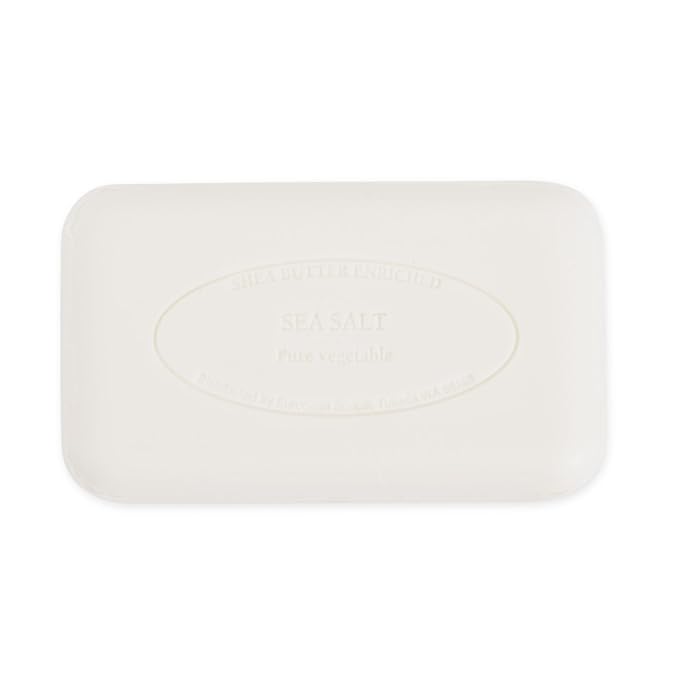 Pre de Provence Artisanal Soap Bar, Natural French Skincare, Enriched with Organic Shea Butter, Quad Milled for Rich, Smooth & Moisturizing Lather, Sea Salt, 5.3 Ounce