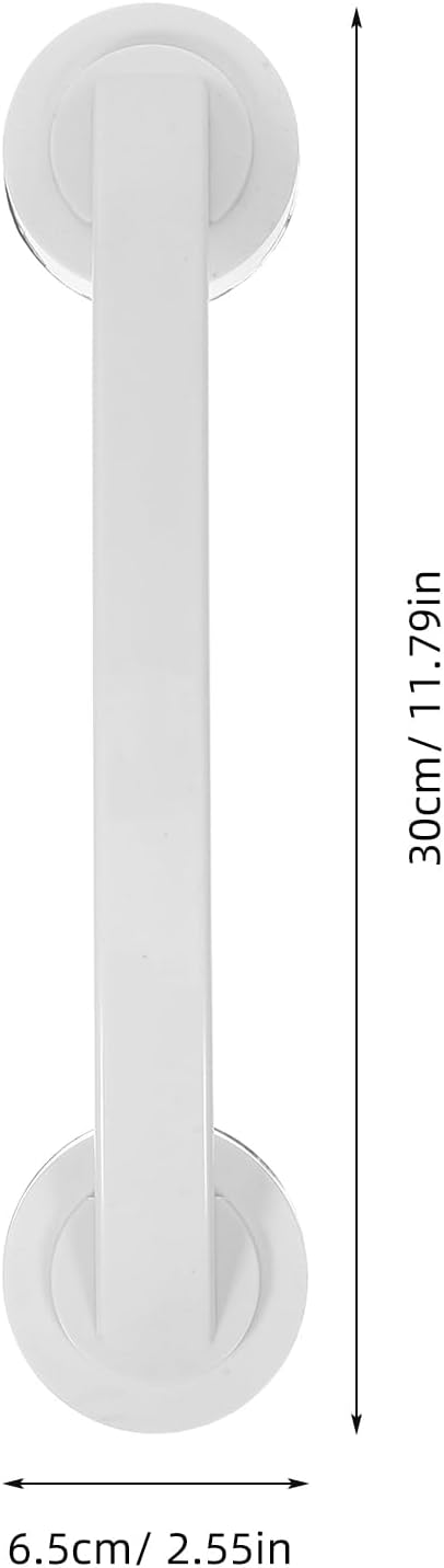 Bathroom Grab Bars 2 Pack 11.81 Inch Suction Safety Handrails for Seniors and Elderly - Non Slip Bathtub Rail Safety Grab Bar for Shower and Toilet Support - White