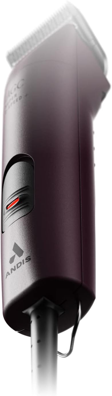 Andis Professional UltraEdge Super 2-Speed Detachable Blade Dog/Pet Clipper, Rotary Motor with Shatter-Proof Housing, Runs Calm & Silent, 14-feet Cord, for All Dog Coats & Breeds, 120 Volts, Burgundy