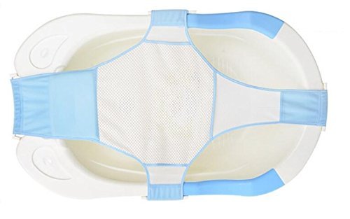 Topwon Baby Bath Seat Non-Slip Newborn Baby Bathtub Seat, Adjustable Versatile, Keep Baby Safe, Blue (A)