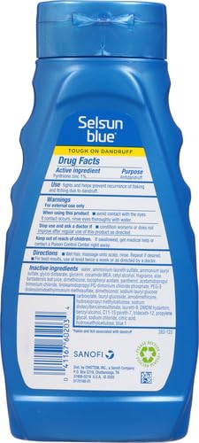 Selsun Blue Shampoo, 11 fl. oz., Itchy Dry Scalp | Anti-Dandruff | Extra-Hydrating Formula | Pyrithione Zinc 1% | Pack of 2