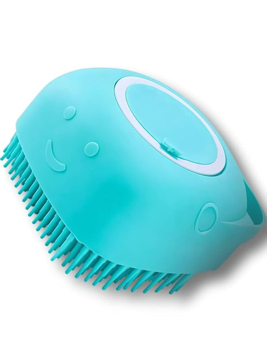 Pet Bath Brush with Shampoo Dispenser, Random Color Sent for Dogs & Cats
