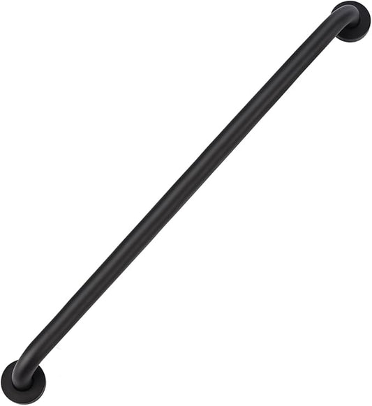 supregear Grab Bars for Bathroom, 28 Inch Length Black Shower Safety Grab Bar, 1 Inch Diameter 201 Stainless Steel Anti-Slip Handle for Senior, Elderly, Handicap