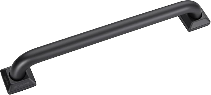 joyrain 500lb Capacity Stainless Steel Grab Bar - Heavy Duty Bathroom Safety Rail for Elderly, Anti-Slip Shower Handle, ADA Compliant (Matte Black, 24 inch)