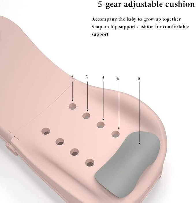 CNCEST Adjustable Children Shampoo Chair,Toddler Shampoo Chair Bather for 0-5 Years Old,Kids Hair Washing Bath Seat,Children Head Hair Rinser Salon Chair 50kg/110.23lbs Max Load (Pink) (Pink)