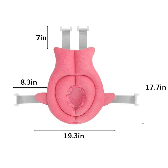 Baby Bath Seat Support Net Soft Infant Bathing Seat Support Mat Suspension Shower Pad Adjustable Non-Slip Newborn Bathtub Sling Mat Baby Sink Bather Tub Shower Net Bathtub Sit Up Mesh 0-6 Month