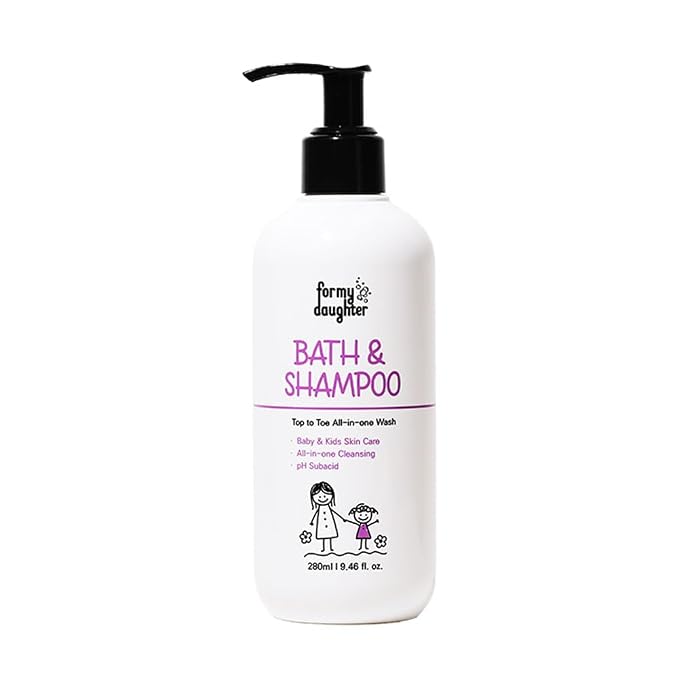 for my daughter 2-in-1 Baby Bath Wash & Hair Shampoo– Gentle 2-in-1 Cleanser Safe, Natural, and Effective Care for Delicate Baby Skin & Hair (280ml / 9.46oz)