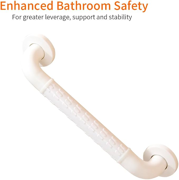 Non-Slip handrails, Stainless Steel Shower Safety Handles, Suitable for bathrooms, Elderly, Handicapped, Handicapped, and Pregnant Women (White, 23.6 1.4in)