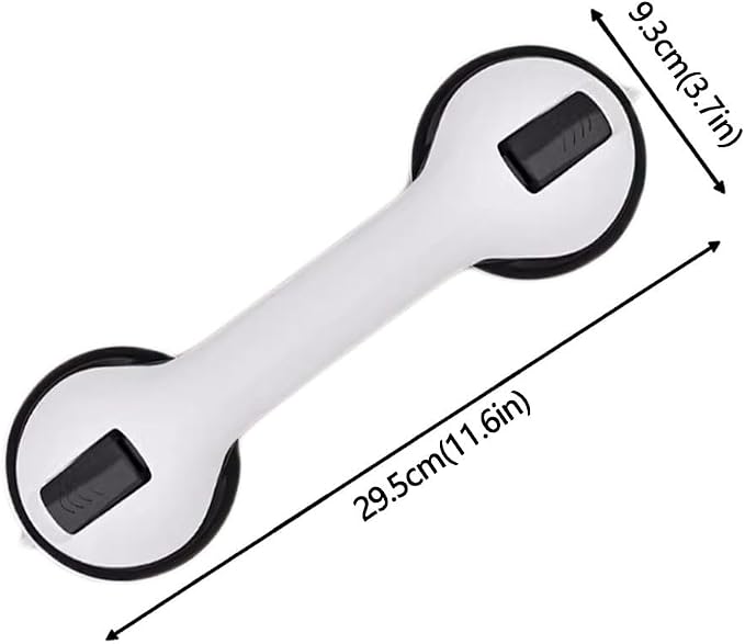 Suction Cup Shower Handle, Strong Suction Bathroom Safety Grab Bar, Bathtub Handle for Seniors, Safety Grab Bar for Door, Toilet, Batht, Closet(Black)