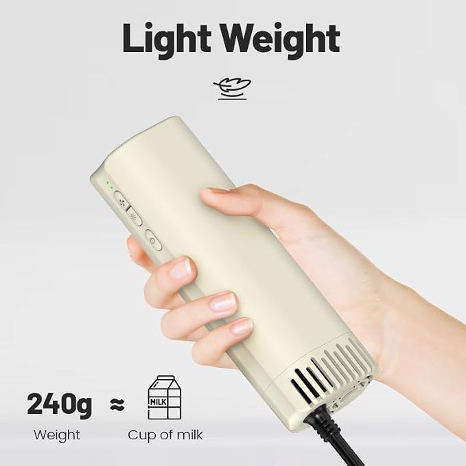 High-Speed Low Noise Dog Blower Dryer, Fast Pet Hair Dryer, Brushless Cat Dog Hair Dryer, Portable Grooming Tool with Negative Ions & Hand Free 360 ° Neck Strap for Small Medium Large Dogs