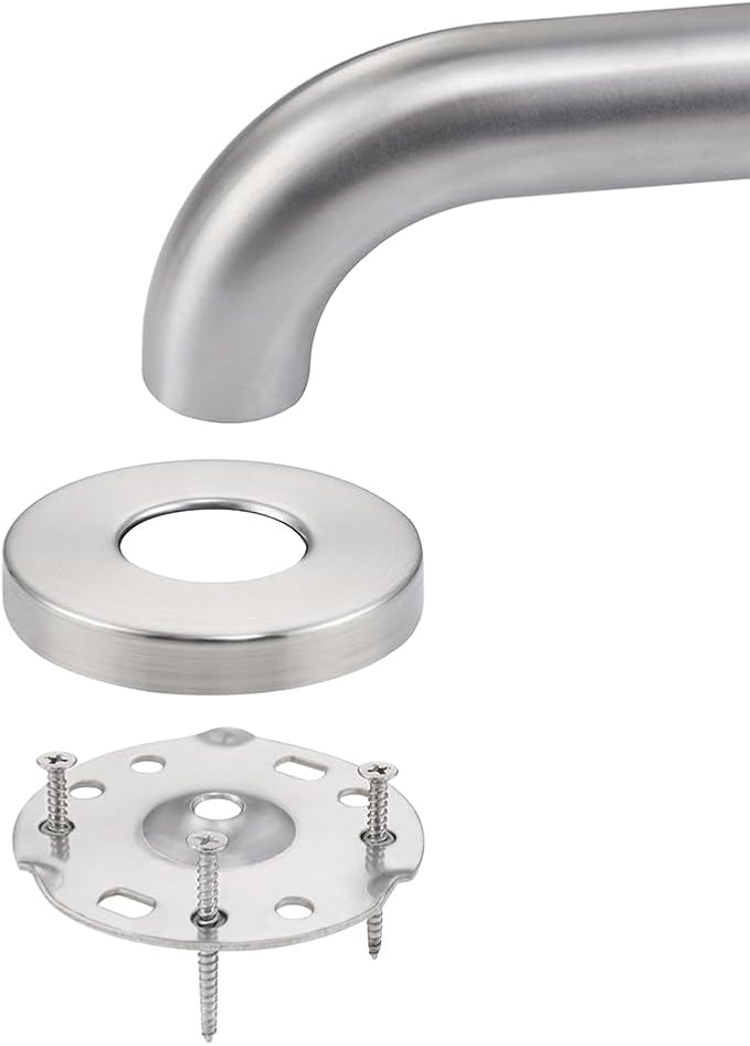 Textured Handicap Grab Bar for Shower, Shower Handles for Elderly, Shower Grab Bars for Seniors with Concealed Screws (Brushed Nickel)