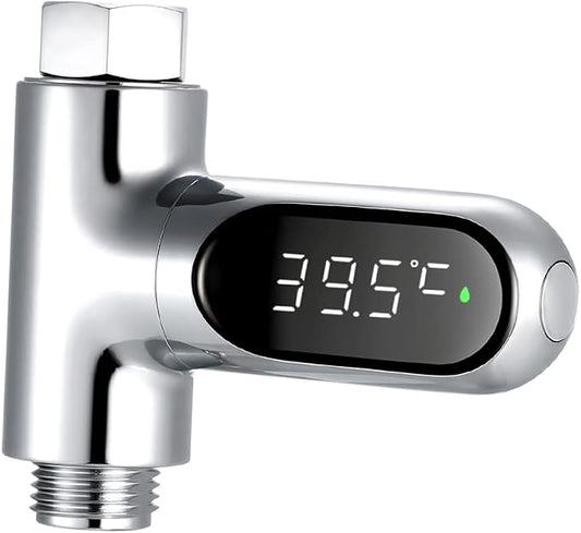 Water Bath Thermometer LED Digital Shower Temperature Display 5~85℃ Baby Bath Water Thermometer Celsius/Fahrenheit Display 360° Rotating Screen for Kids Adults Home Kitchen Bathroom