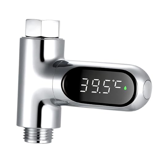 Mingzhe Bath Temperature Monitor Shower Thermometer, HighPrecision 360° Display for Toddlers and Elderly, No Battery Needed, 5~85℃