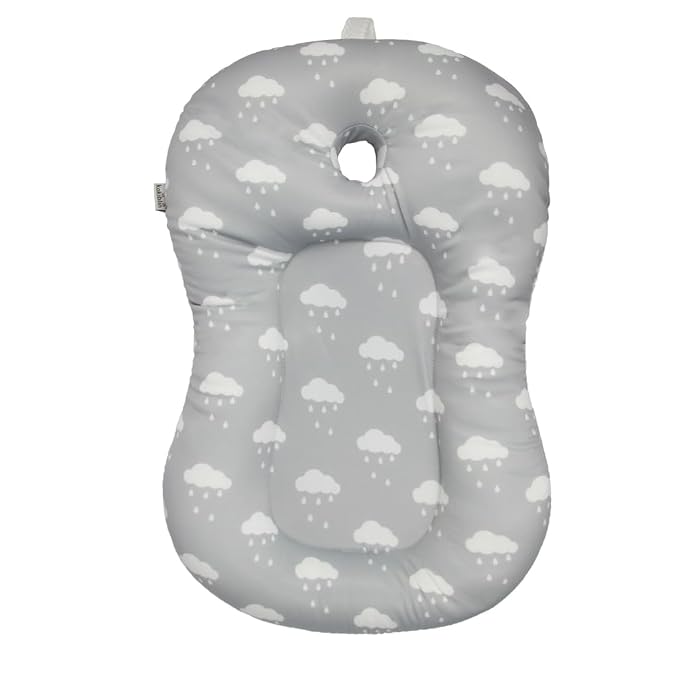 KAKIBLIN Baby Bath Mat, Baby Bath Cushion Soft Anti-Slip Pad 0-6 Month Toddler Pillow (Cloud)