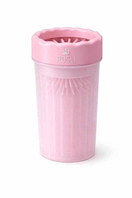 Dog Paw Cleaner Cup for Dogs - Portable Pet Paw Washer with Soft Silicone Brush - Easy Mud Cleaner for Small & Large Dogs - ROSLI