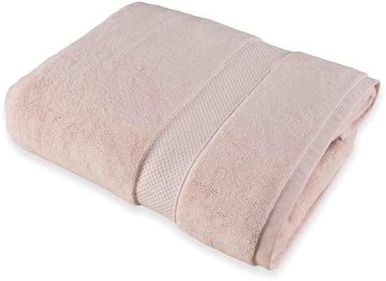 Maisonette Loft Egyptian Cotton Turkish Bath Towels, Soft, Absorbent, Ideal Quick Dry Large Luxury Bath Towel Set for Shower (30" x 58", 4 Pack), Light Pink (Petal Pink)