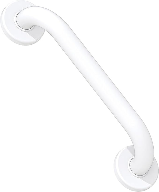 ROTHLEY 12 Inch Grab Bar for Bathtubs and Showers: Stainless Steel Shower Grab Bar Wall Mounted Shower Handle with Concealed Screws for Handicapped Elderly and Seniors (Matte White)