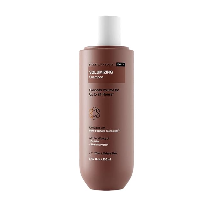 Bare Anatomy Volumizing Shampoo | For Fine Hair - Adds Lift & Body, Volumizing & Detangling Without Weighing Down | Paraben & Sulphate Free | Women & Men | 8.4 Ounce