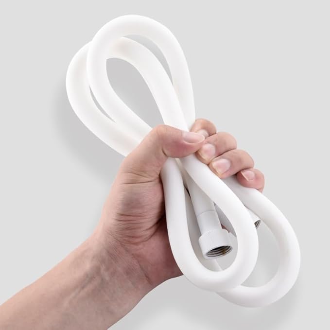 48 Inches Silicone Shower Bidet Hose Extra Long White | 1.2m Shower head Hose Replacement,Used In Showerheads Spray Bidet Bathing Toilet Cleaning,Flexible RV Shower Hoses